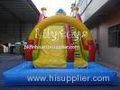 Customised Backyard Inflatable Water Slides Yellow PVC , EN71 / EN14960