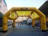 yellow double stitch Durable Large Inflatable Tent With EN15649 / EN71