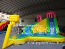 Yellow Commercial Kids Inflatable Sport Game Water Slide Lilytoys With Plato PVC