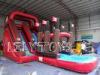 Commercial Red Grey Inflatable Water Slide PVC Tarpaulin For Children