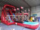 Commercial Red Grey Inflatable Water Slide PVC Tarpaulin For Children