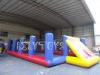 pvc inflatable play playground / inflatable football field yellow blue