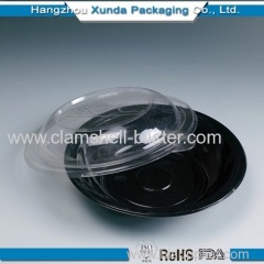 Plastic round food container with lid