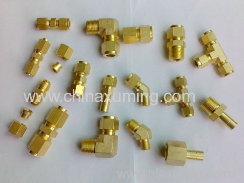 Brass Male Threaded Tee Fittings With Nut