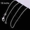 CHC001 1mm thickness silver plated necklace chain , 18inch length Silver necklace