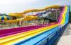 Giant Interactive Racing Fiberglass Water Slides with Multi Lane , Customized