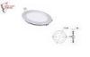 Warm White Round 9 Watt LED Flat Panel Light Aluminum , AC 80V - 260V