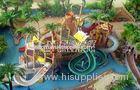 Outdoor or Indoor Water House With Fiberglass Spiral Water Slide , Water Amusement Park