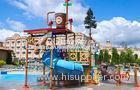 Fiber glass Steel Pipe Amusement Park Water Slides , Swimming Pool Water Slide