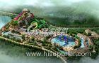 Outdoor Commercial Water Park Project / Water Park Design with Spiral Water Slide , Water Toys