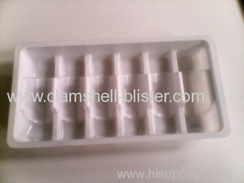 Plastic medical vial packaging tray