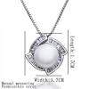 CHP017 Crystal Round Freshwater Pearl Pendant, Platinum Plated Jewelry