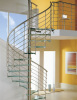 Stainless Steel Glass Spiral Staircase