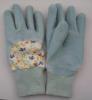 XL Dyed Color Interlock Liner Dipping Childrens Gardening Gloves With Open Back