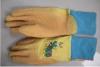 Yellow Waterproof Rubber Kids Gardening Gloves With Latex Coated For Children
