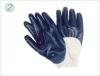 Customized Industrial Safety Heavy Duty Blue Nitrile Coated Protective Hand Gloves