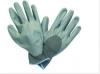 13G Knitted Seamless White Nylon Liner Protective Hand Gloves With Grey Nitrile