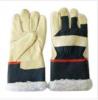 Personalised Cold Resistant Leather Protective Hand Gloves With Color Cotton Back