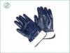 Open Back Puncture Resistance Blue Vinyl Nitrile Work Gloves for Assembling Parts