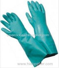 Unsupported Purple Industrial Gauntlet Nitrile Work Gloves and Diamond Finish