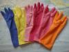 Oem M Reusable Blue, orange Rubber Latex Household Glove With Smooth Liner