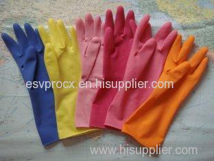 Oem M Reusable Blue, orange Rubber Latex Household Glove With Smooth Liner