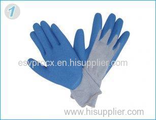 Light Weight Industrial Safety Blue Latex Coated Gloves For Refuse Collection
