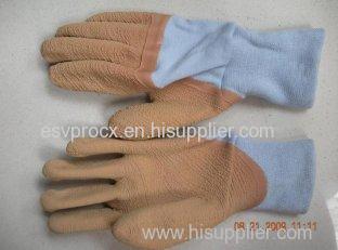 Open Back Latex Coated Childrens Gardening Gloves With Color Logo