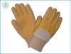 Puncture Resistance Industrial Safety Latex Coated Gloves With Knitted Wrist