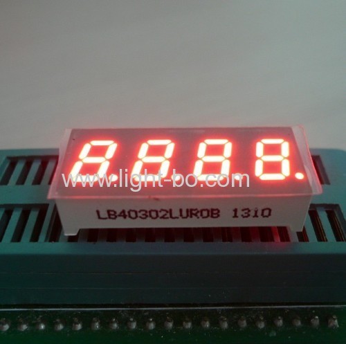Four-digit 0.3" common cathode ultra bright red 7-segment LED Display for instrument panel,digital indicators