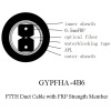 FTTH Duct Cable 4 core with 0.5mm FRP strength member