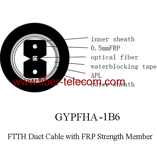 FTTH Duct Cable 1 core with 0.5mm FRP strength member