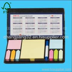business self-adhesive note in Leather Box