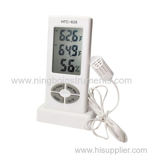 Digital thermoemter & hygrometer include clock