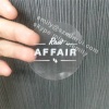 Cutom Round Dia 50mm Clear Stickers With White Printing,Round Transparent Vinyl Labels,Custom Transparent Labels