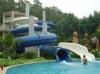 Fiberglass Closed spiral water slide , swimming pool water slide