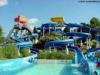 Huge Outdoor Toddler Fiberglass Water Slide , Open Spiral Slide 5 Rider