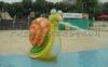 Fiber glass spray park equipment of snail water fountain for kids with water play