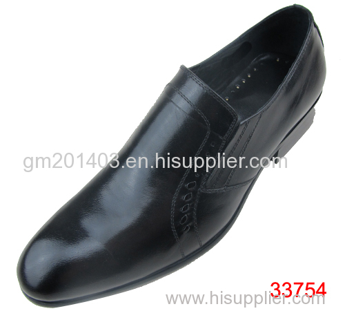 shining waxed calfskin high quality dress men shoes