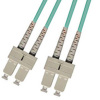 SC-SC Multi Mode OM3 Duplex AQUA Fiber Optic Patch Cord