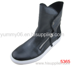 zipper upper design wholesale leather men boots