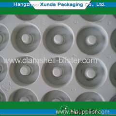 Plastic electronic packaging tray