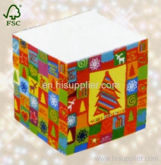 Christmas tree sticky memo cube