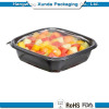 Plastic salad container with lid