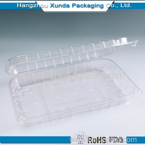 Clear plastic biscuit packaging box