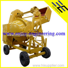 diesel engine concrete mixer with lifting hopper