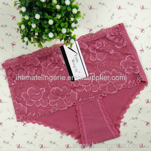 Pretty laced lady's hipster cotton bikini panties stretch lady brief sexy knickers underwear lingerie intimate underpant