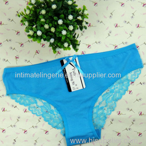 Pretty laced lady's hipster cotton bikini panties stretch lady brief sexy knickers underwear lingerie intimate underpant