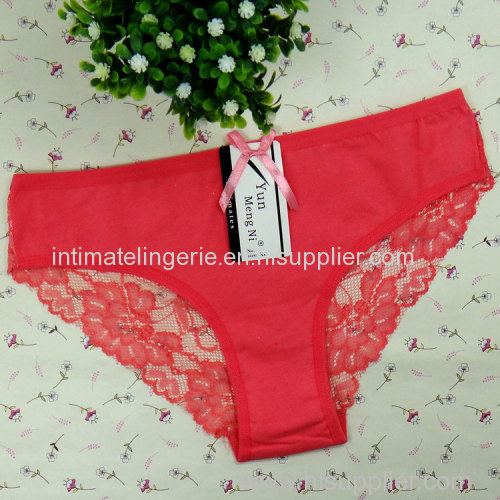 Pretty laced lady's hipster cotton bikini panties stretch lady brief sexy knickers underwear lingerie intimate underpant