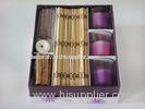 Romantic purple candle incense set